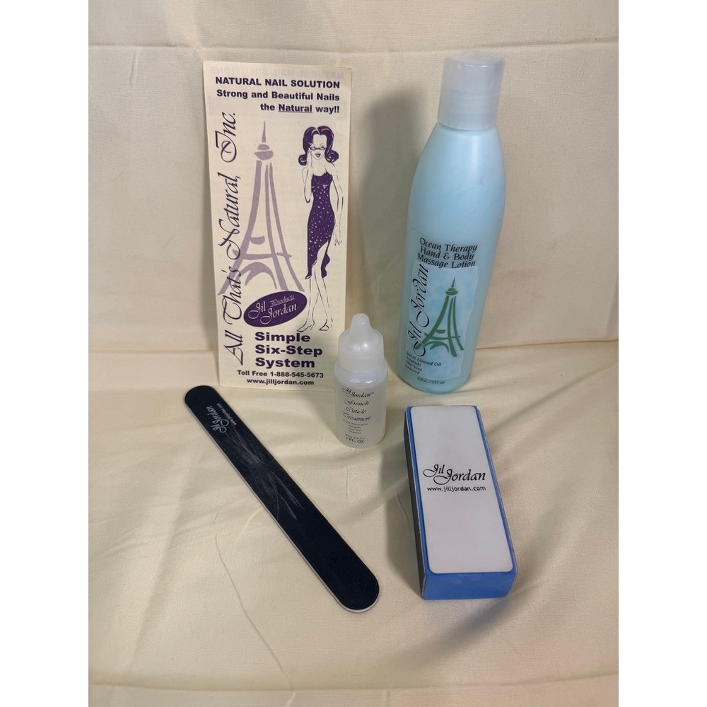 Jil Jordan Simple Six-Step Natural Nail System Lotion Cuticle Set OS Excellent